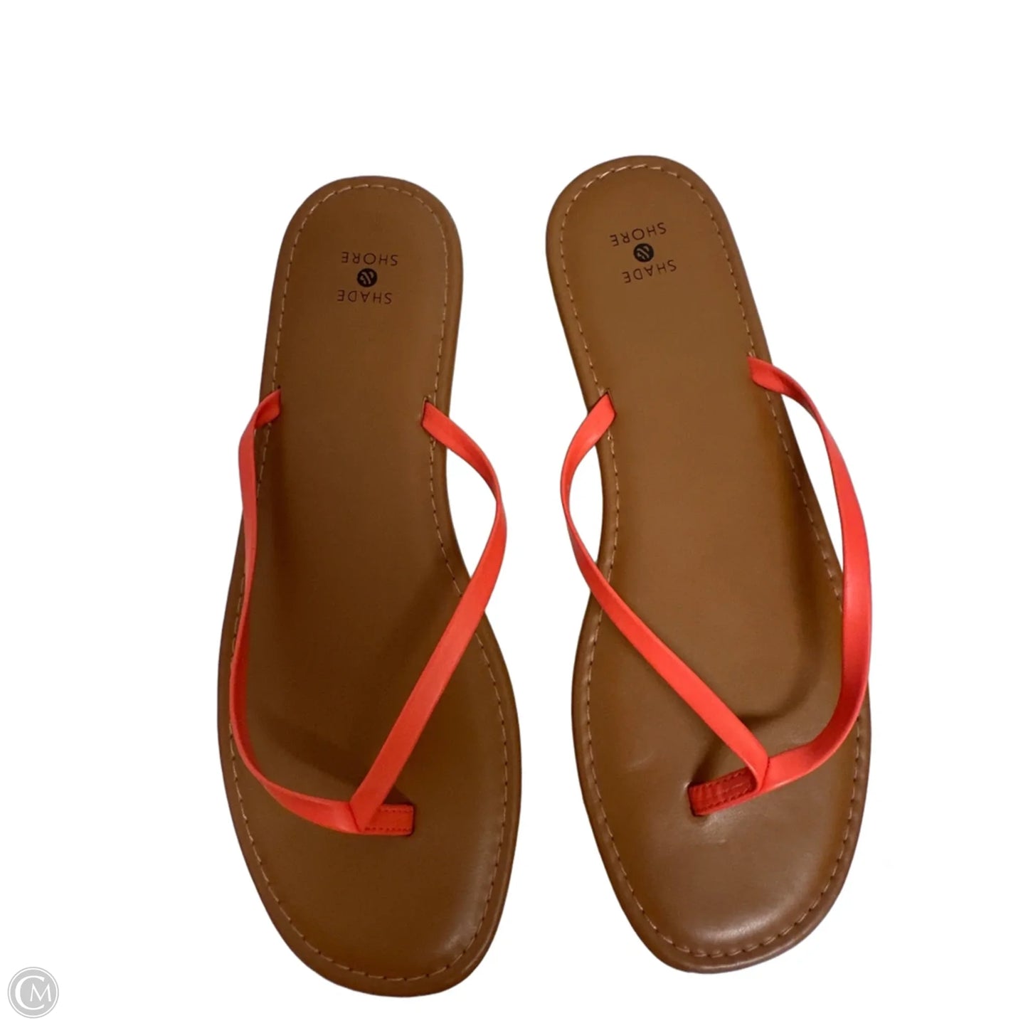 Sandals Flip Flops By Shade & Shore In Coral, Size: 11