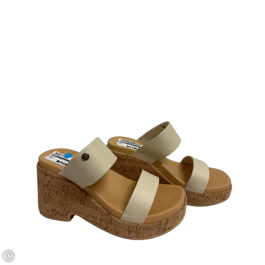 Sandals Heels Platform By Reef In Cream, Size: 9
