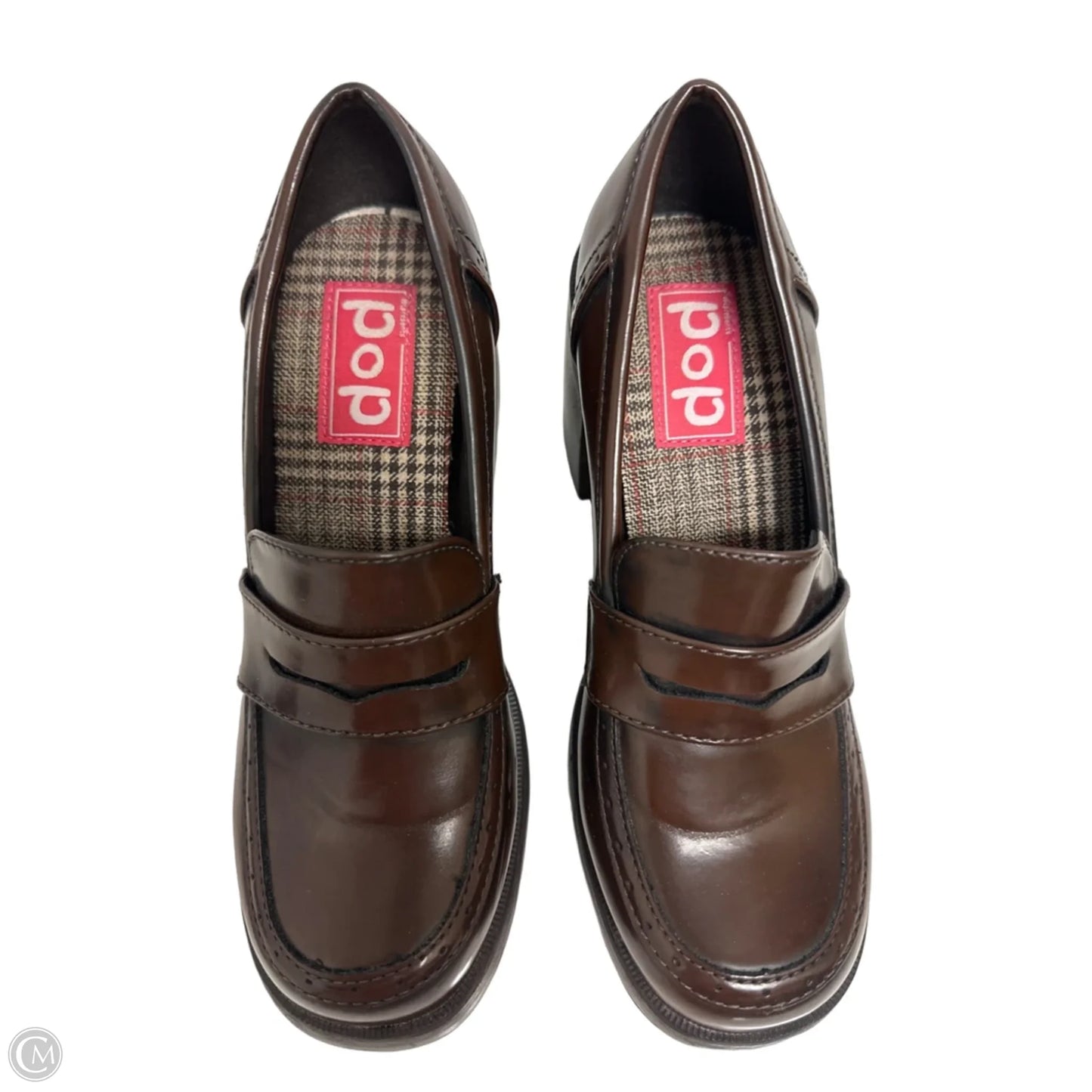 Shoes Heels Block By Clothes Mentor In Brown, Size: 8.5