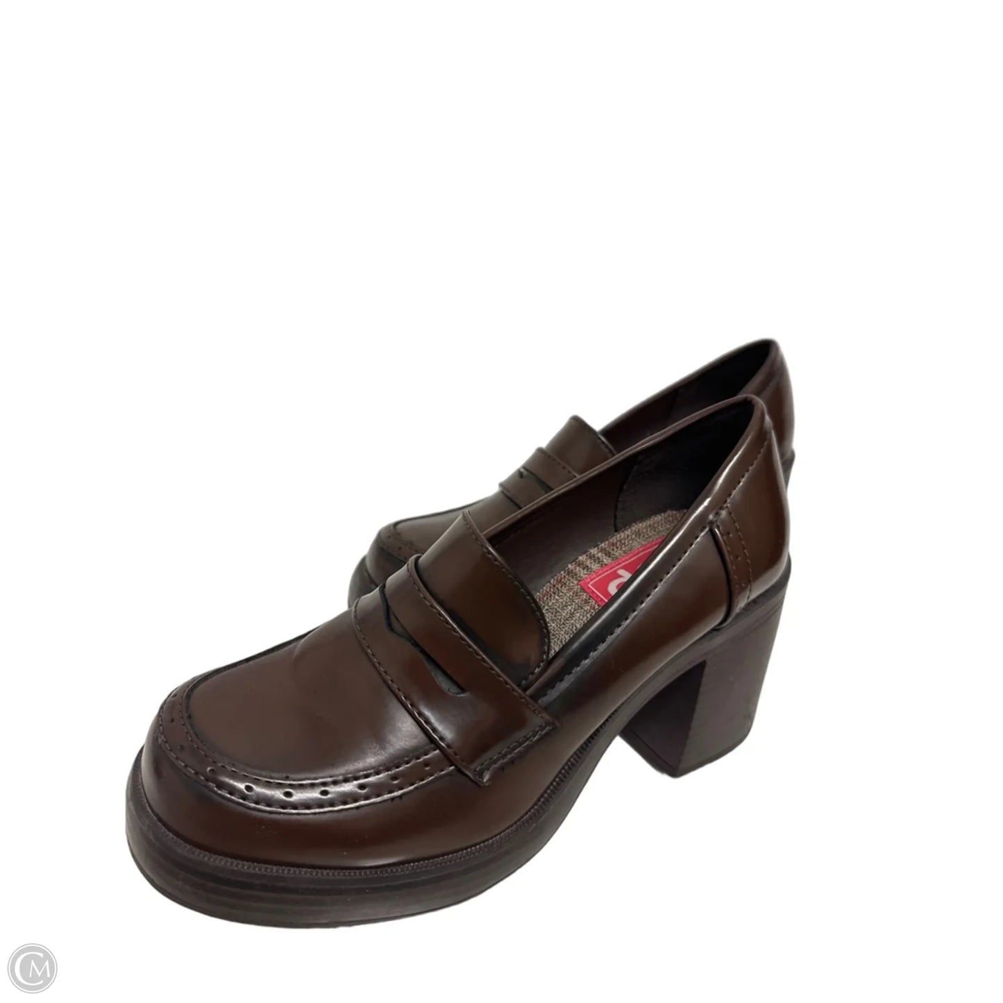 Shoes Heels Block By Clothes Mentor In Brown, Size: 8.5
