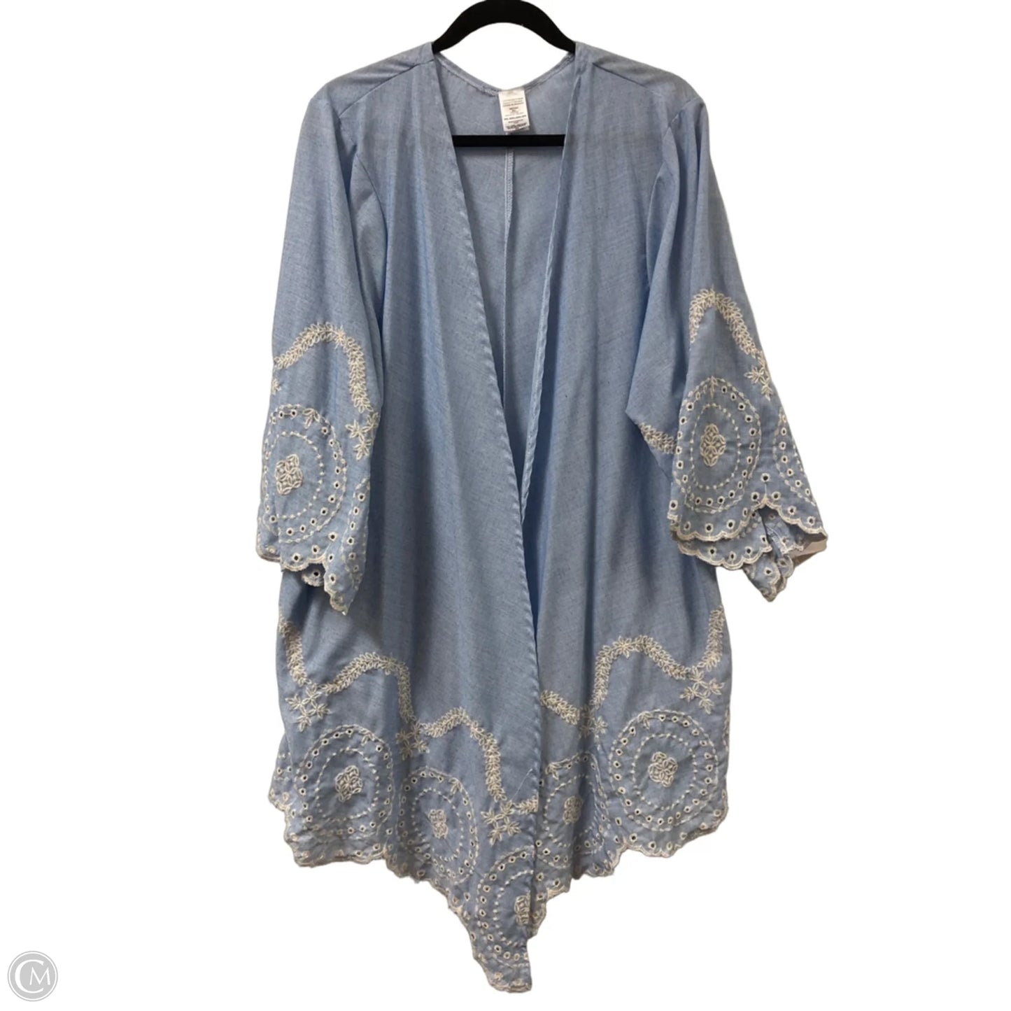 Kimono By Clothes Mentor In Blue, Size: 2x
