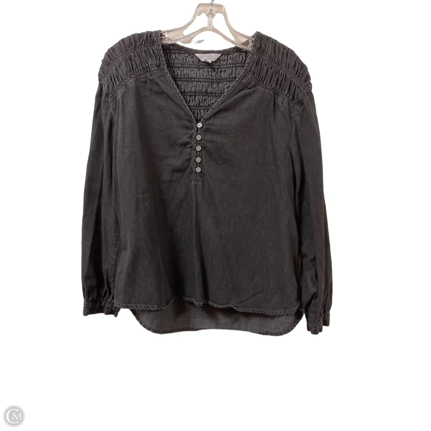 Top Long Sleeve By Time And Tru In Black, Size: M