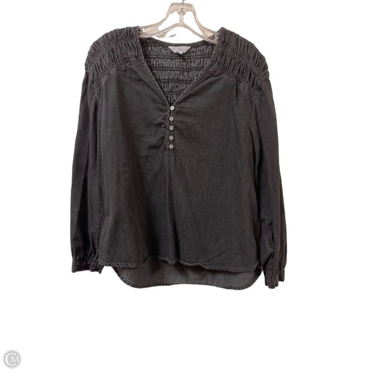 Top Long Sleeve By Time And Tru In Black, Size: M