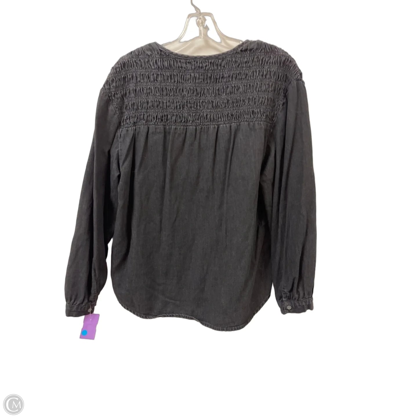 Top Long Sleeve By Time And Tru In Black, Size: M