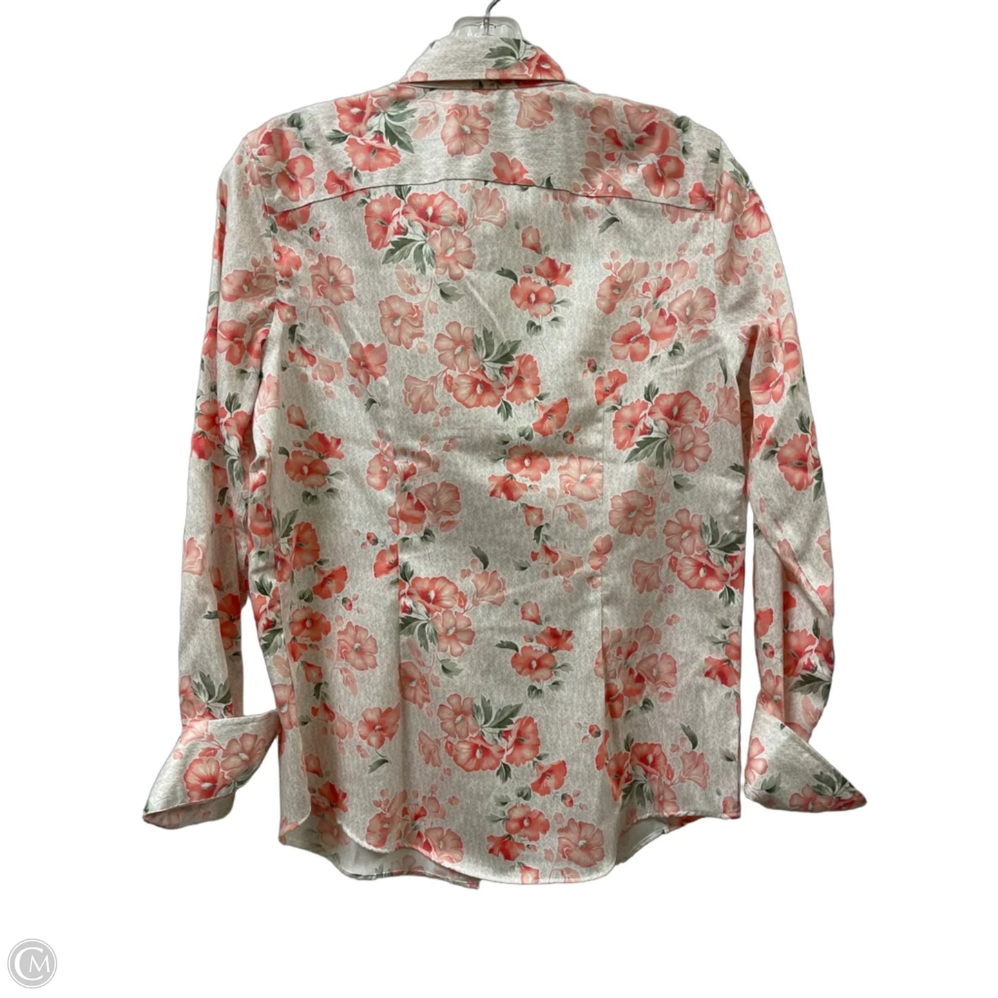 Blouse Long Sleeve By Chaps In Floral Print, Size: Sp