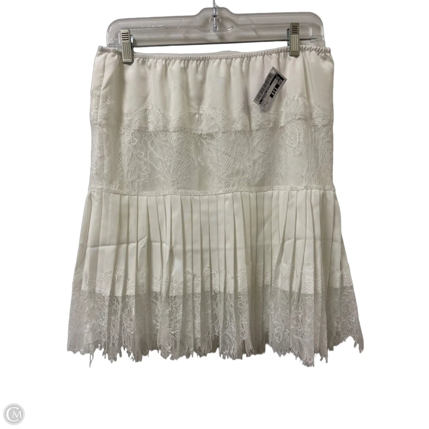 Skirt Midi By Clothes Mentor In White, Size: 12