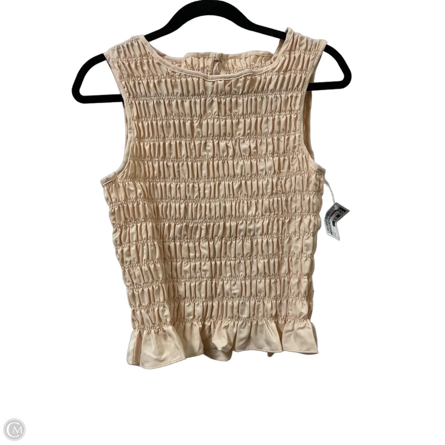 Top Sleeveless By Clothes Mentor In Cream, Size: L