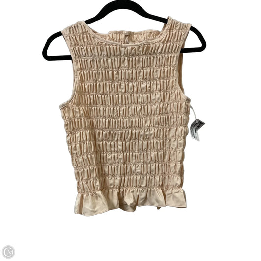 Top Sleeveless By Clothes Mentor In Cream, Size: L