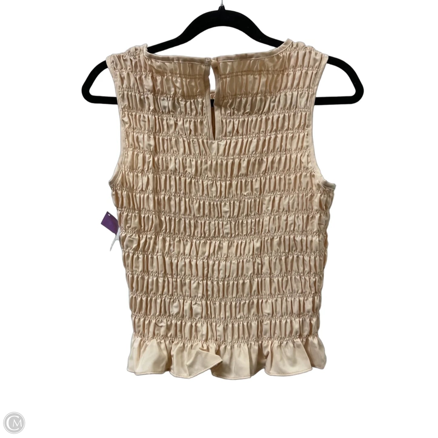 Top Sleeveless By Clothes Mentor In Cream, Size: L