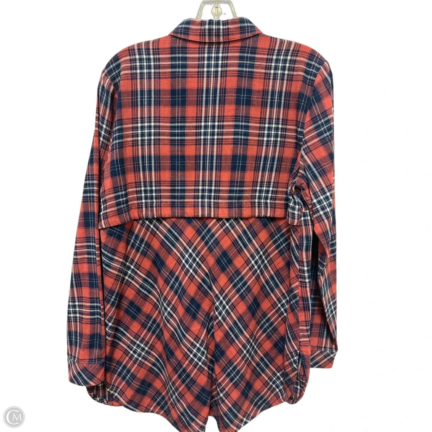 Blouse Long Sleeve By J. Jill In Blue & Red, Size: M
