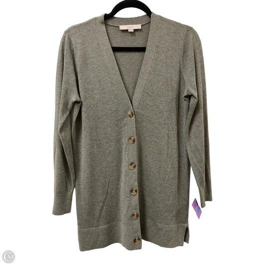 Sweater Cardigan By Loft In Green, Size: Mp