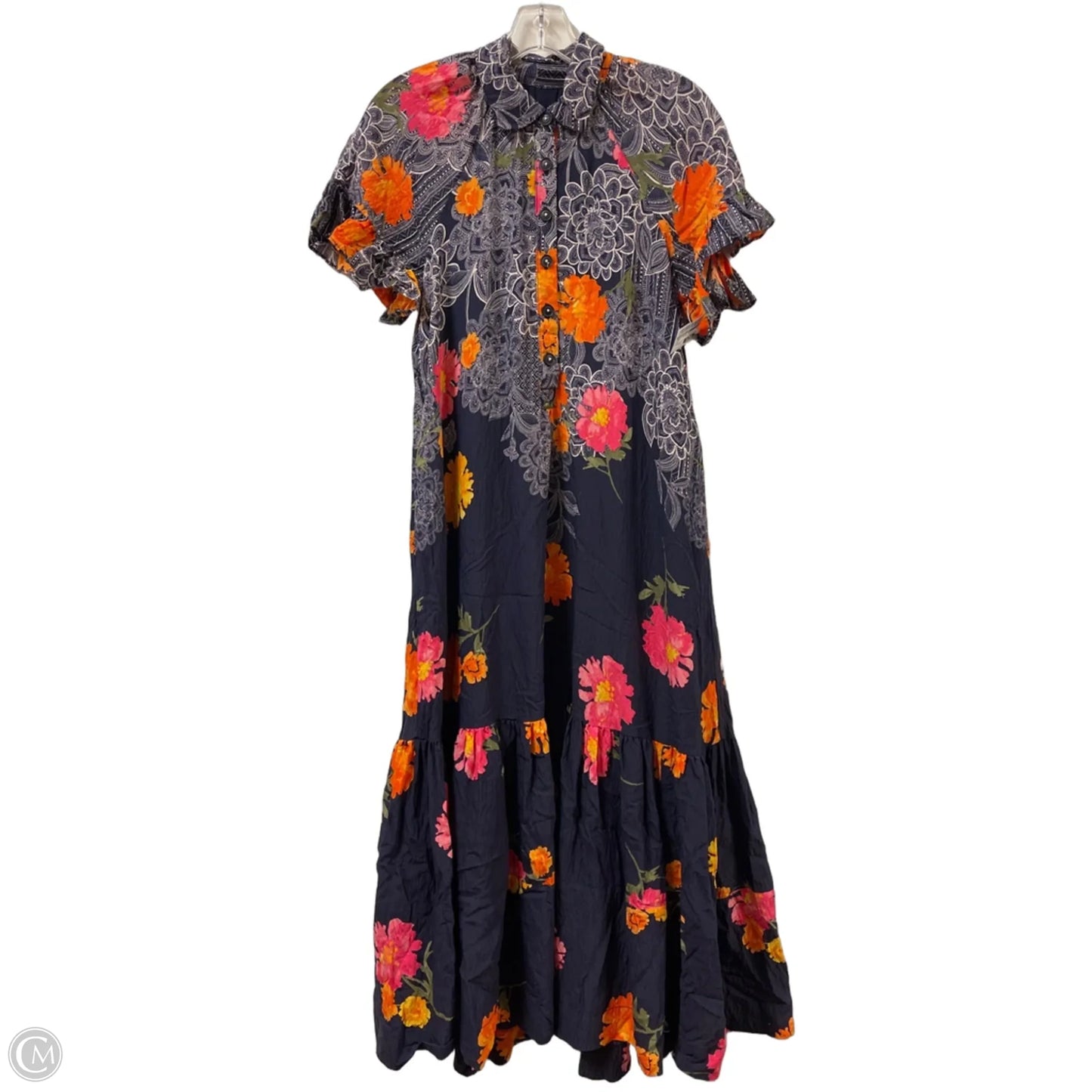 Dress Casual Maxi By Anthropologie In Navy, Size: Xxs
