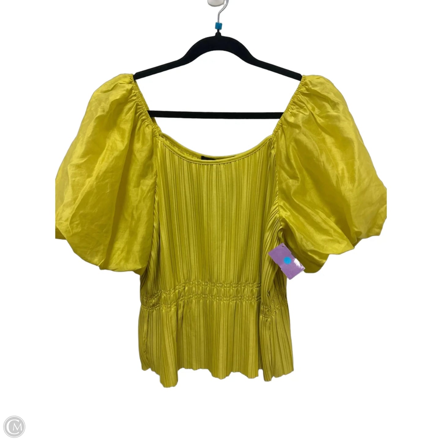Top Short Sleeve By Marc New York In Yellow, Size: Xl