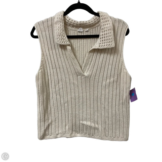 Top Sleeveless By Gap In Cream, Size: L