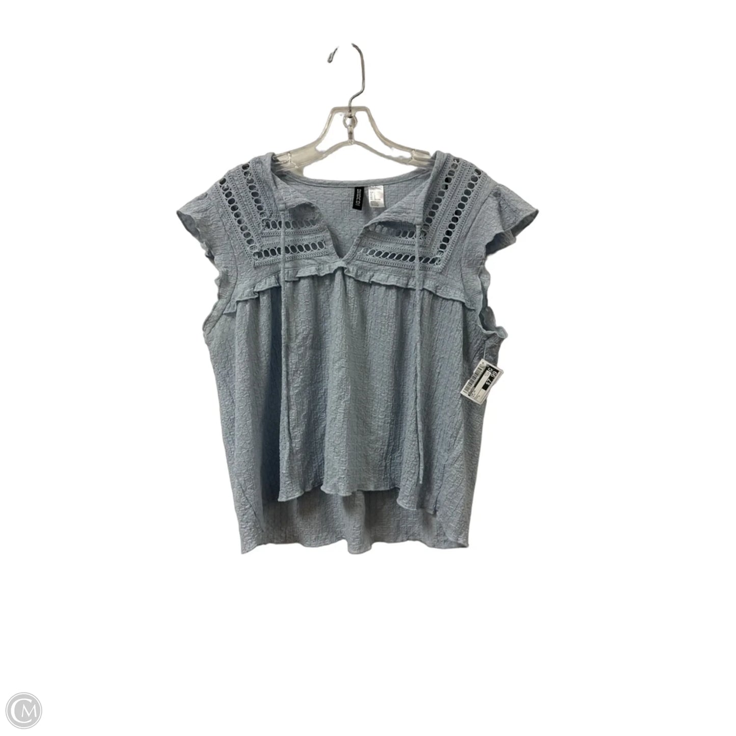 Top Short Sleeve By Divided In Blue, Size: L