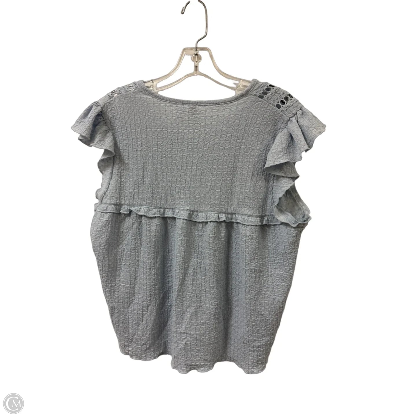 Top Short Sleeve By Divided In Blue, Size: L