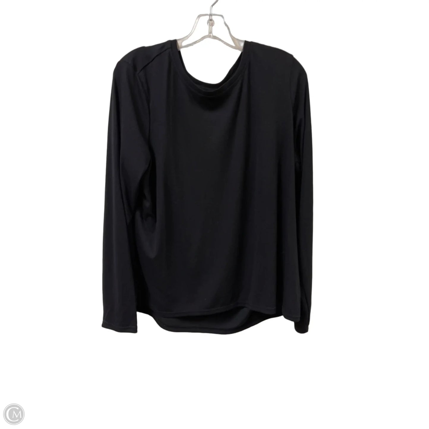 Athletic Top Long Sleeve Crewneck By Mondetta In Black, Size: 1x