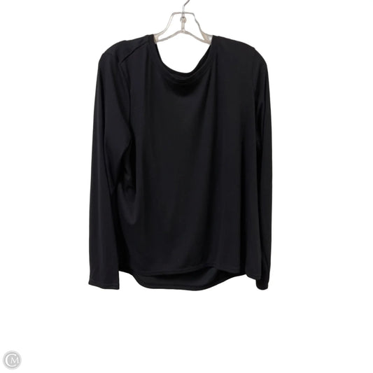 Athletic Top Long Sleeve Crewneck By Mondetta In Black, Size: 1x