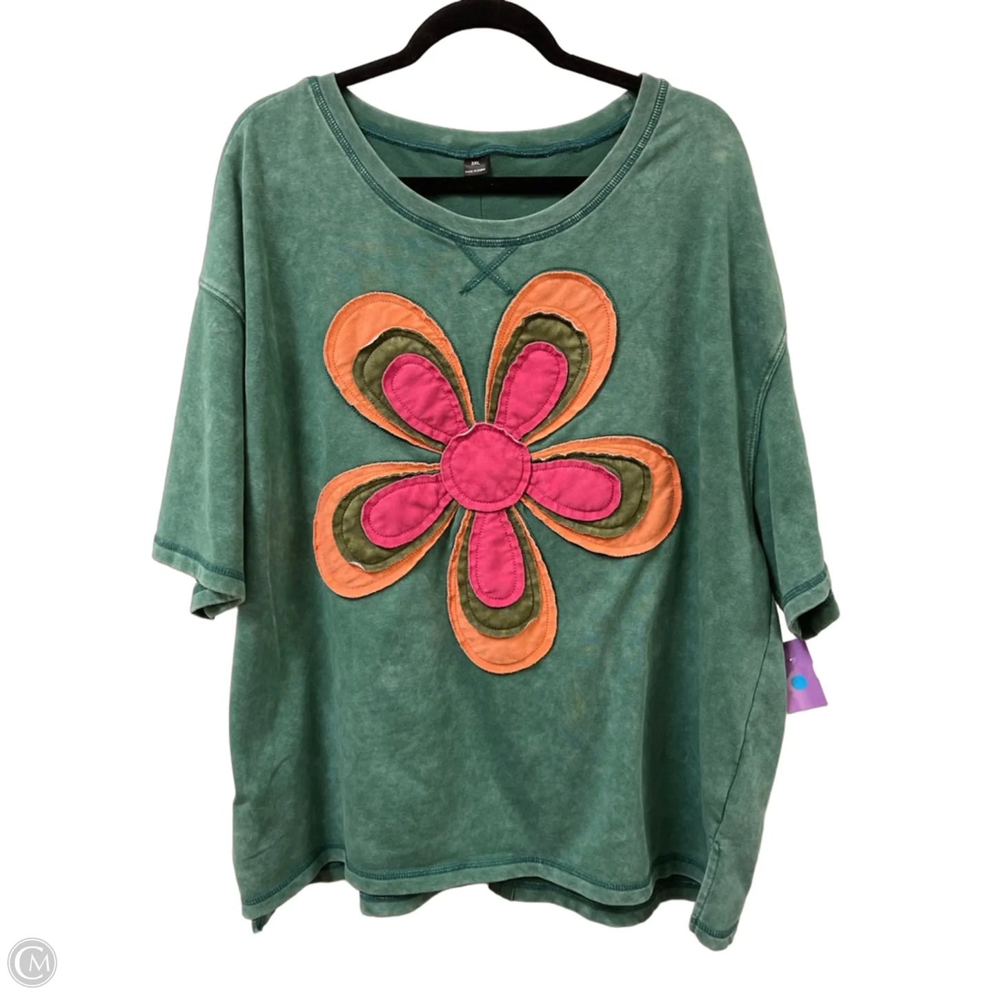Top Short Sleeve By Clothes Mentor In Green, Size: 3x