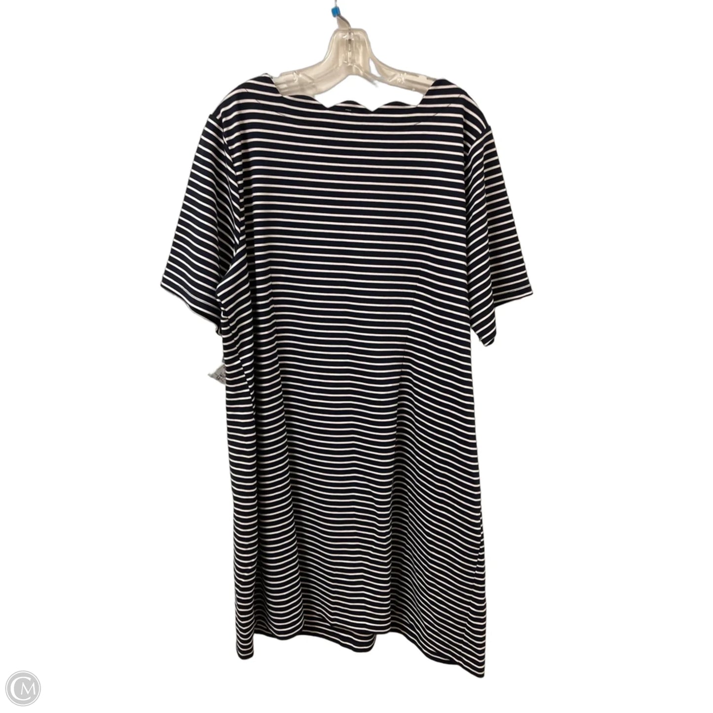 Dress Casual Midi By Croft And Barrow In Navy, Size: 2x