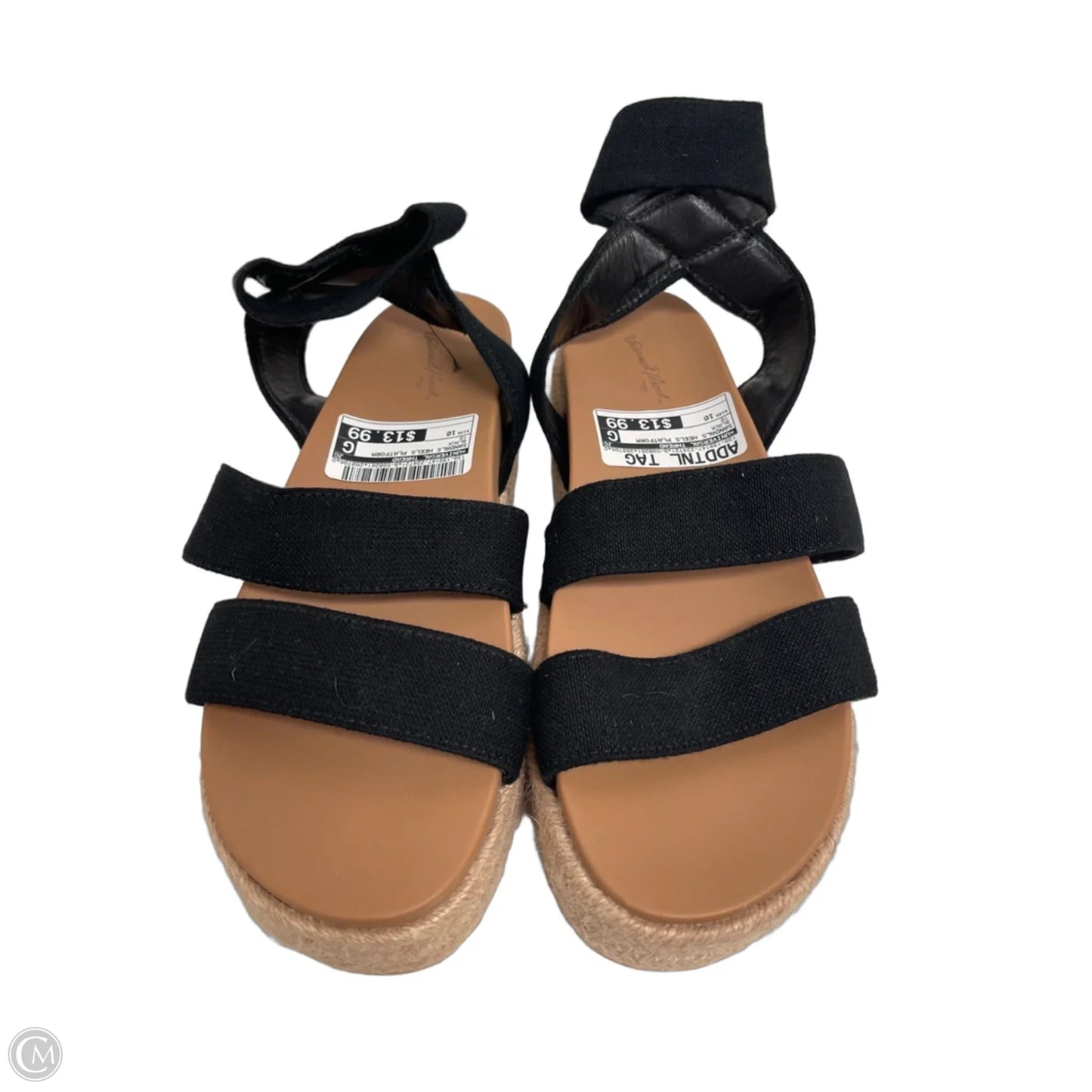 Sandals Heels Platform By Universal Thread In Black, Size: 10