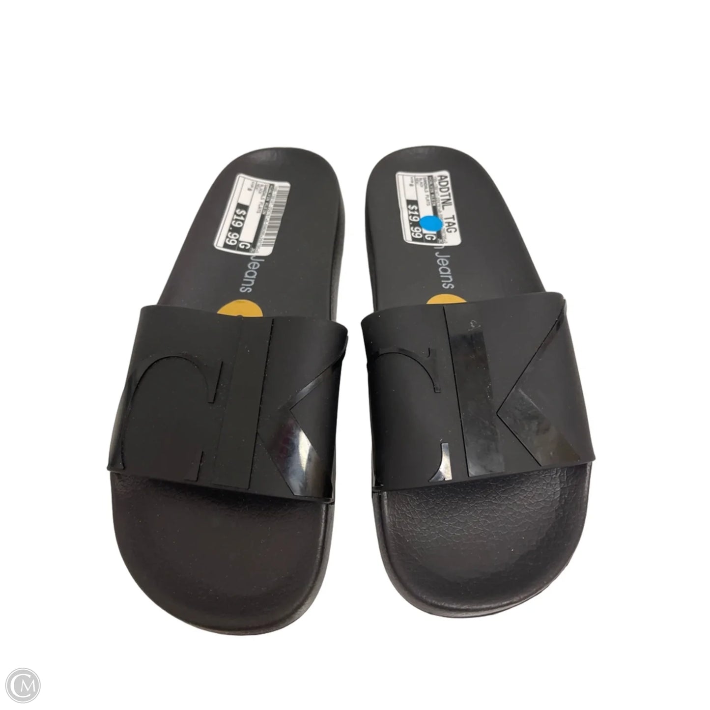 Sandals Flats By Calvin Klein In Black, Size: 8