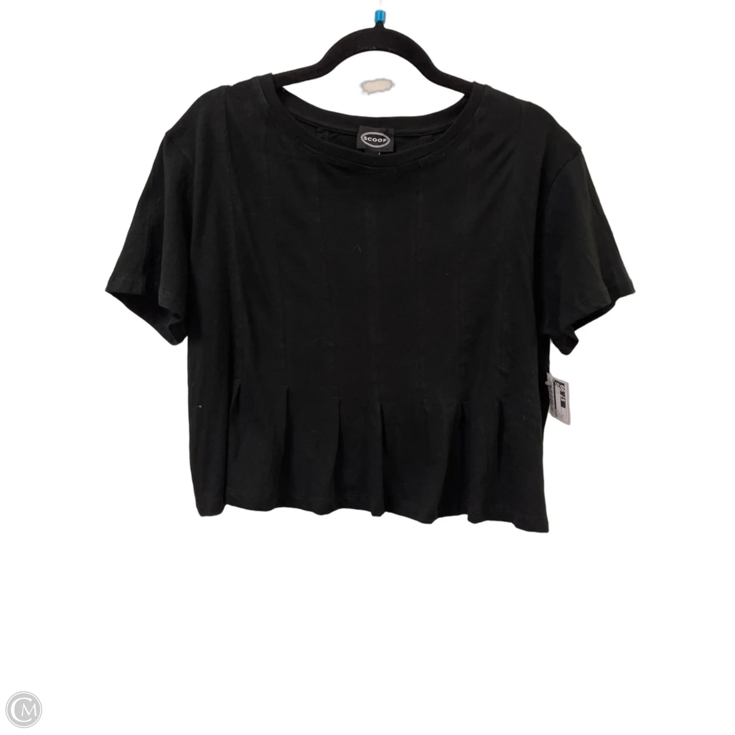 Top Short Sleeve By Scoop In Black, Size: S