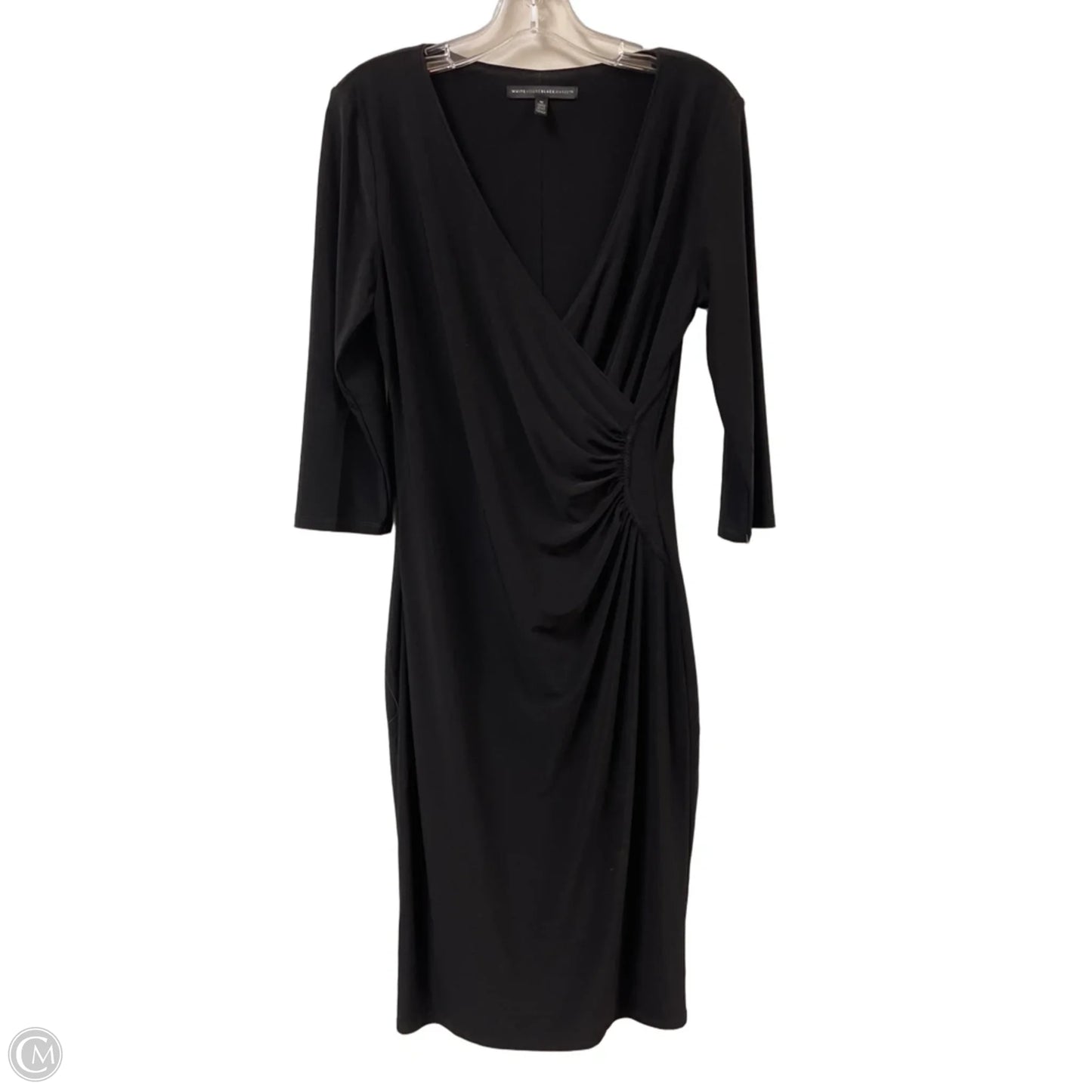 Dress Casual Midi By White House Black Market In Black, Size: M