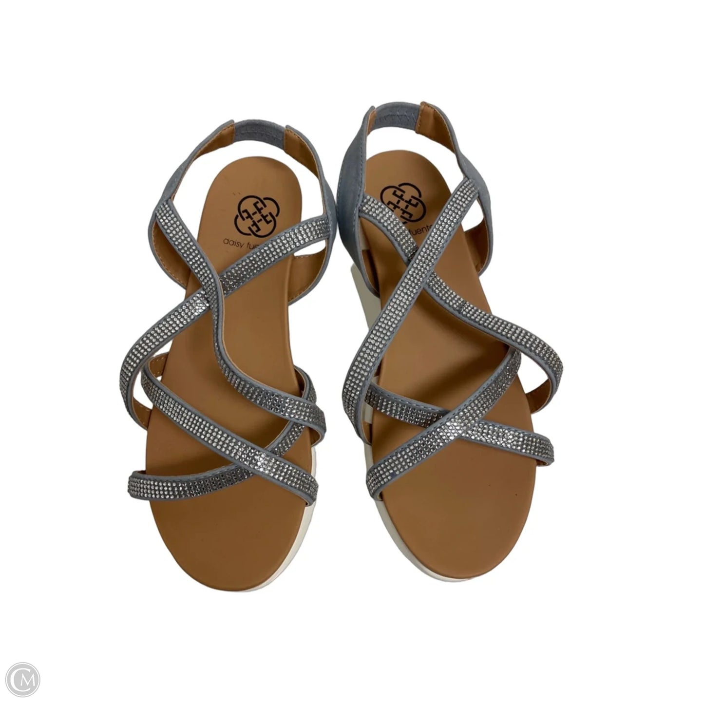 Sandals Heels Wedge By Daisy Fuentes In Blue, Size: 8