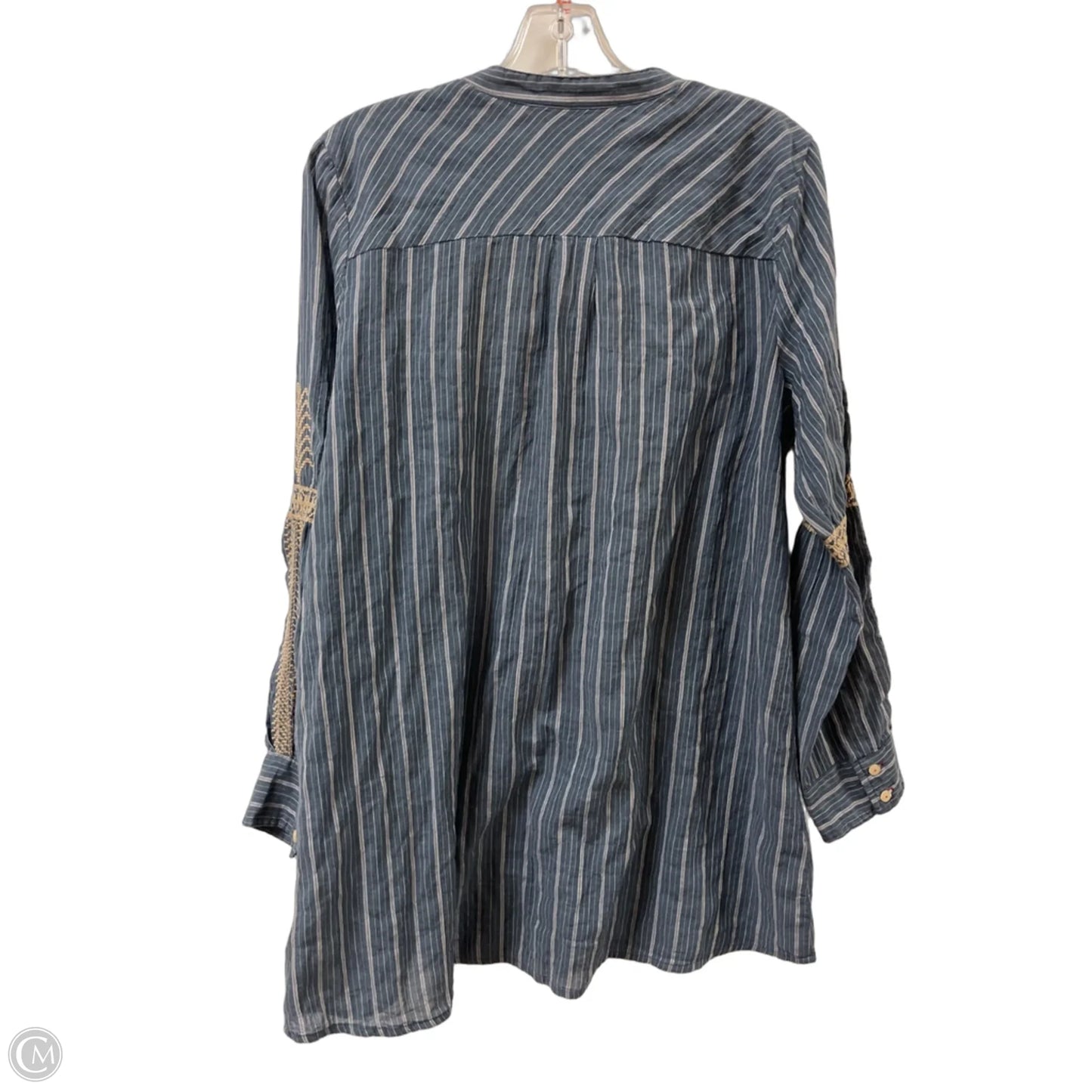Tunic Designer By Johnny Was In Blue, Size: M