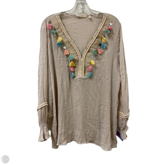 Top Long Sleeve By Soft Surroundings In Cream, Size: L