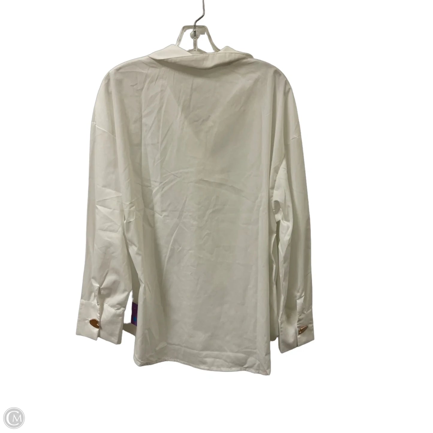 Tunic Long Sleeve By Clothes Mentor In White, Size: 2x