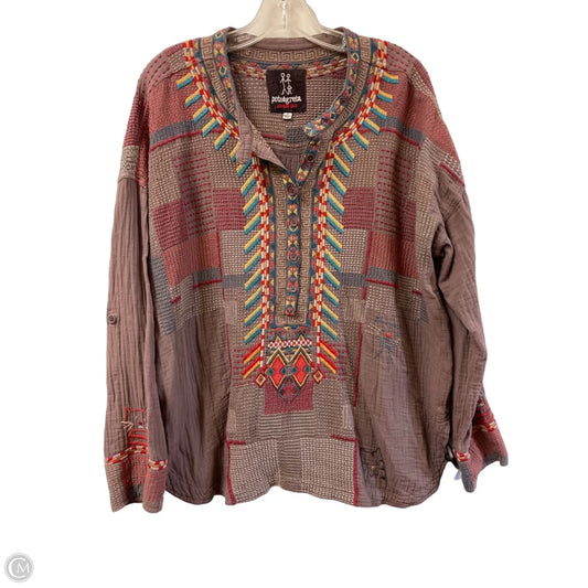 Top Long Sleeve Designer By Johnny Was In Brown, Size: M