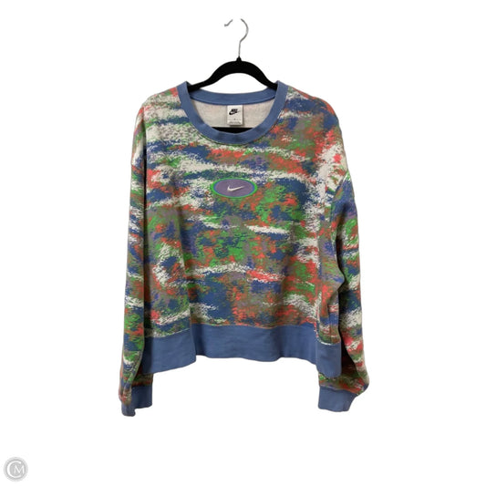 Sweatshirt Crewneck By Nike Apparel In Blue, Size: 1x