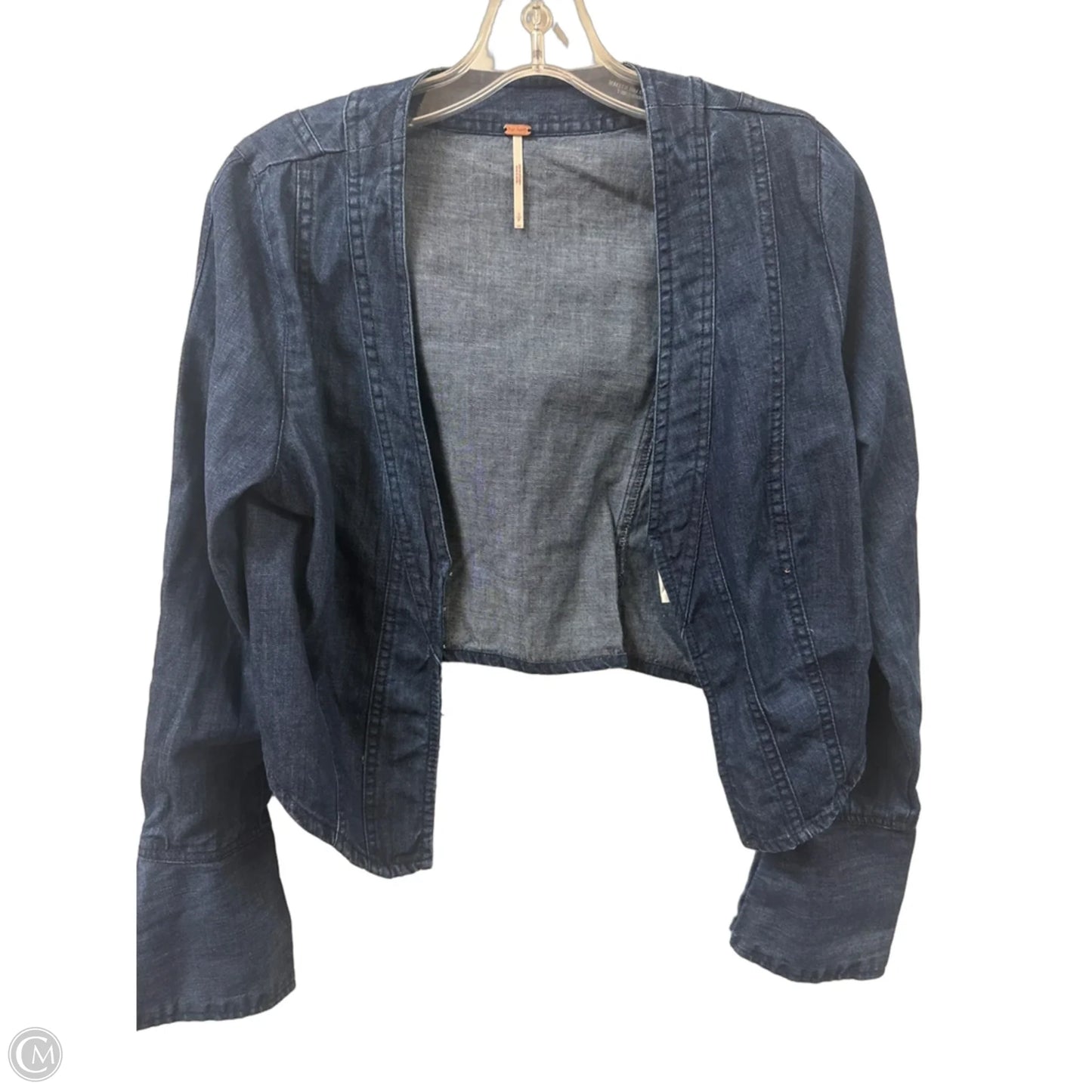 Jacket Denim By Free People In Blue Denim, Size: Sp