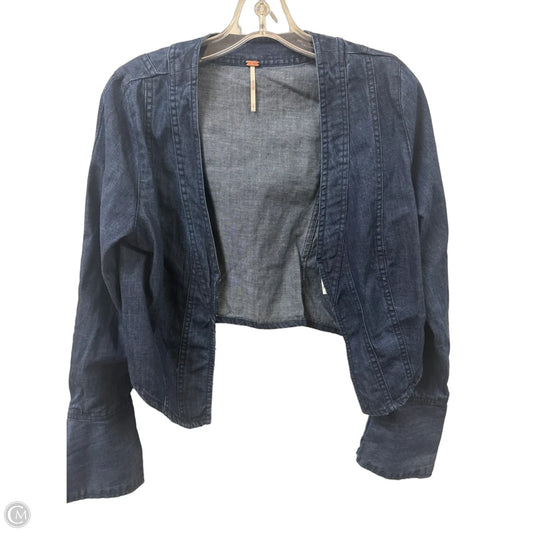 Jacket Denim By Free People In Blue Denim, Size: Sp