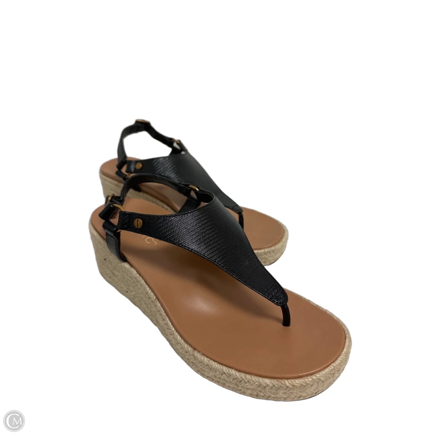 Sandals Heels Wedge By Vionic In Black, Size: 8