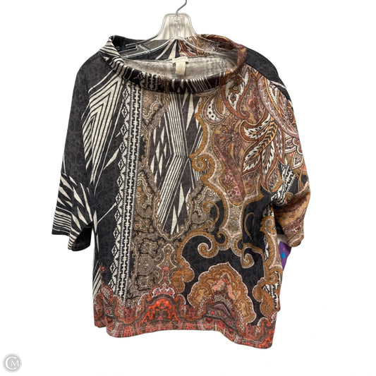 Top Short Sleeve By Chicos In Brown, Size: S
