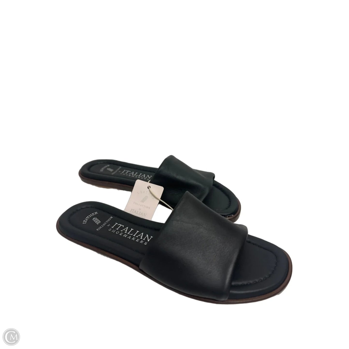 Sandals Flats By Italian Shoemakers In Black, Size: 7.5