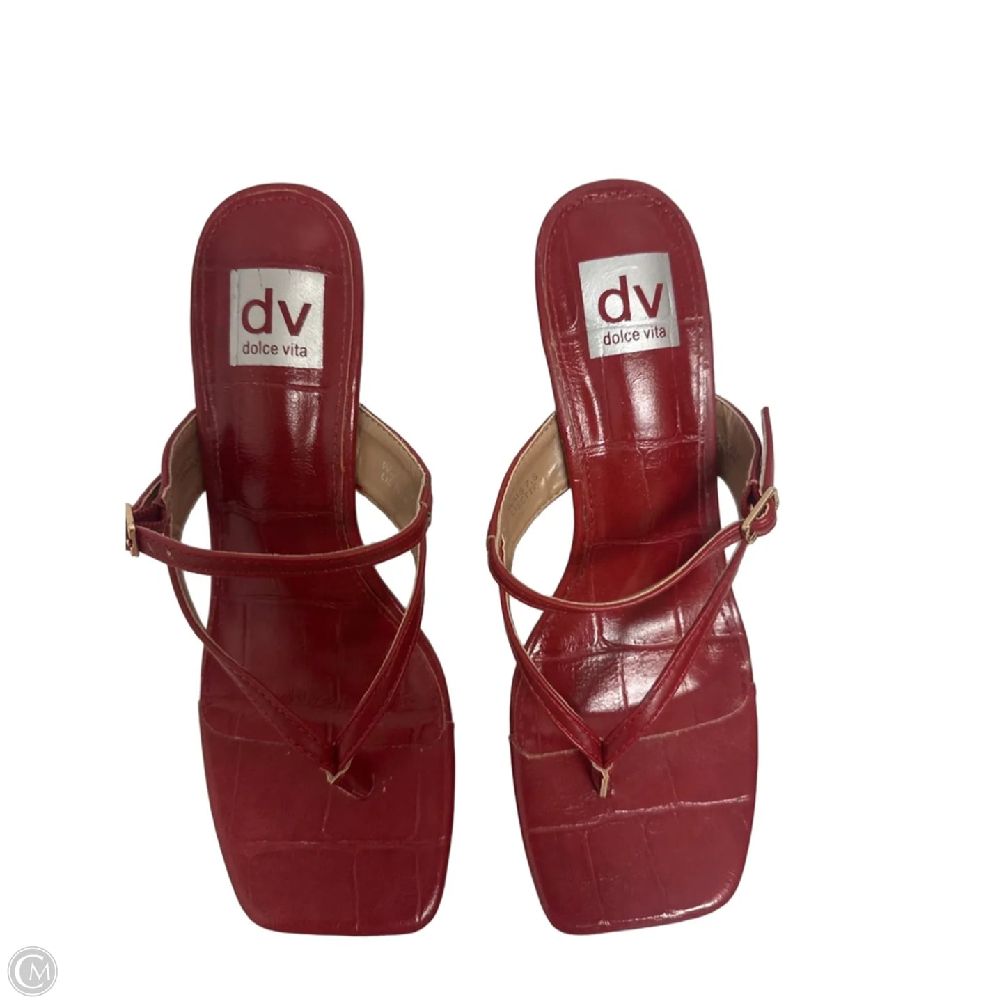 Sandals Heels Block By Dolce Vita In Red, Size: 7.5