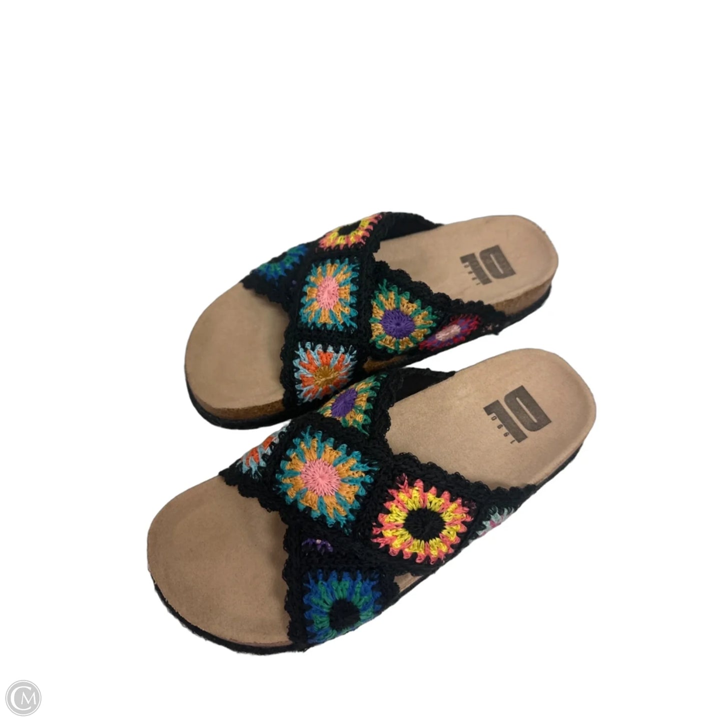 Sandals Flats By Clothes Mentor In Black, Size: 9