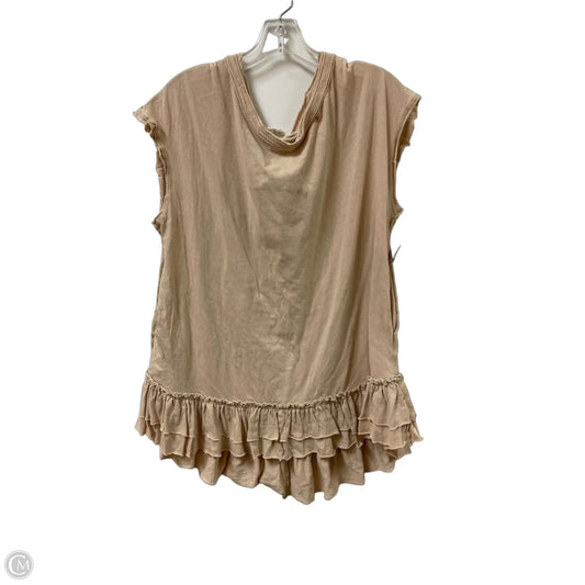 Tunic Short Sleeve By Clothes Mentor In Cream, Size: S