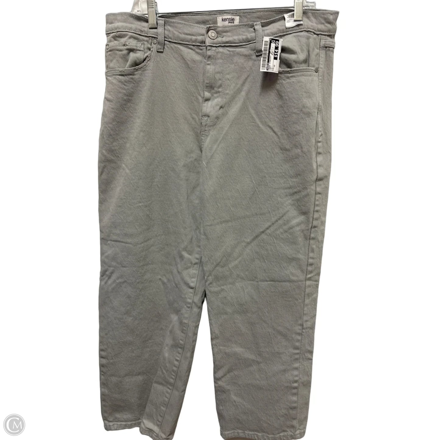 Jeans Straight By Kensie In Grey, Size: 12