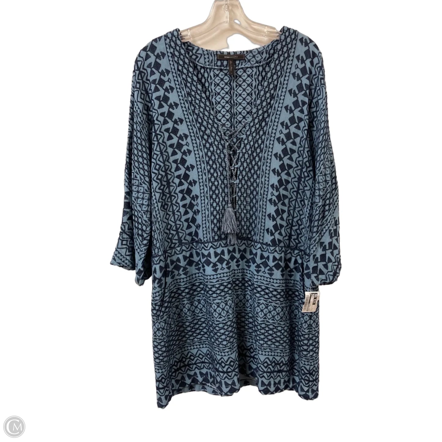 Dress Casual Midi By Bcbgmaxazria In Blue, Size: L