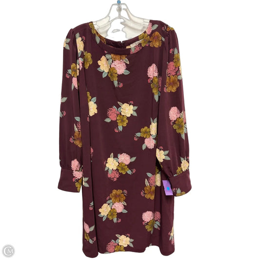 Dress Casual Midi By Loft In Floral Print, Size: 2x