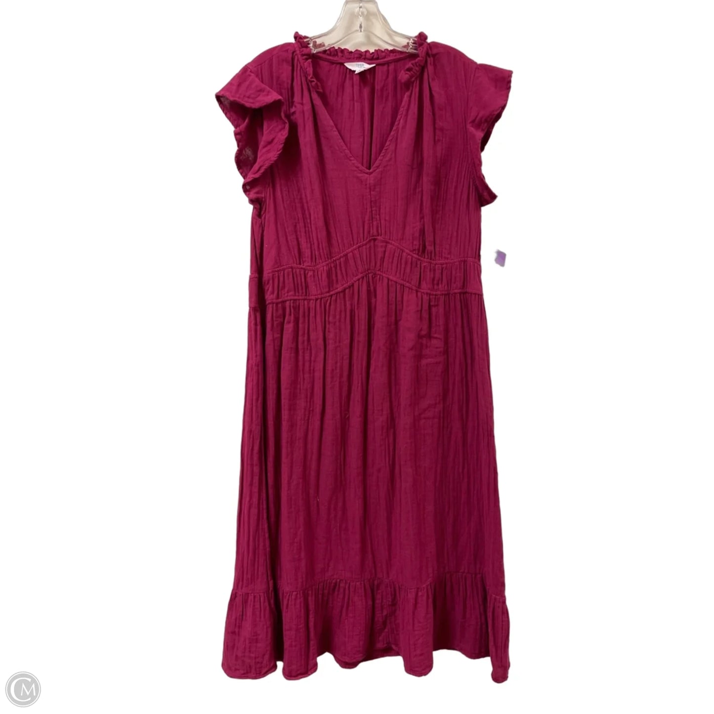 Dress Casual Maxi By Time And Tru In Pink, Size: Xl