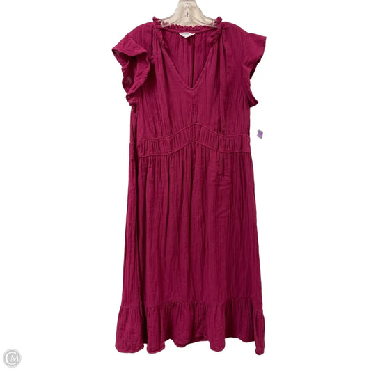 Dress Casual Maxi By Time And Tru In Pink, Size: Xl