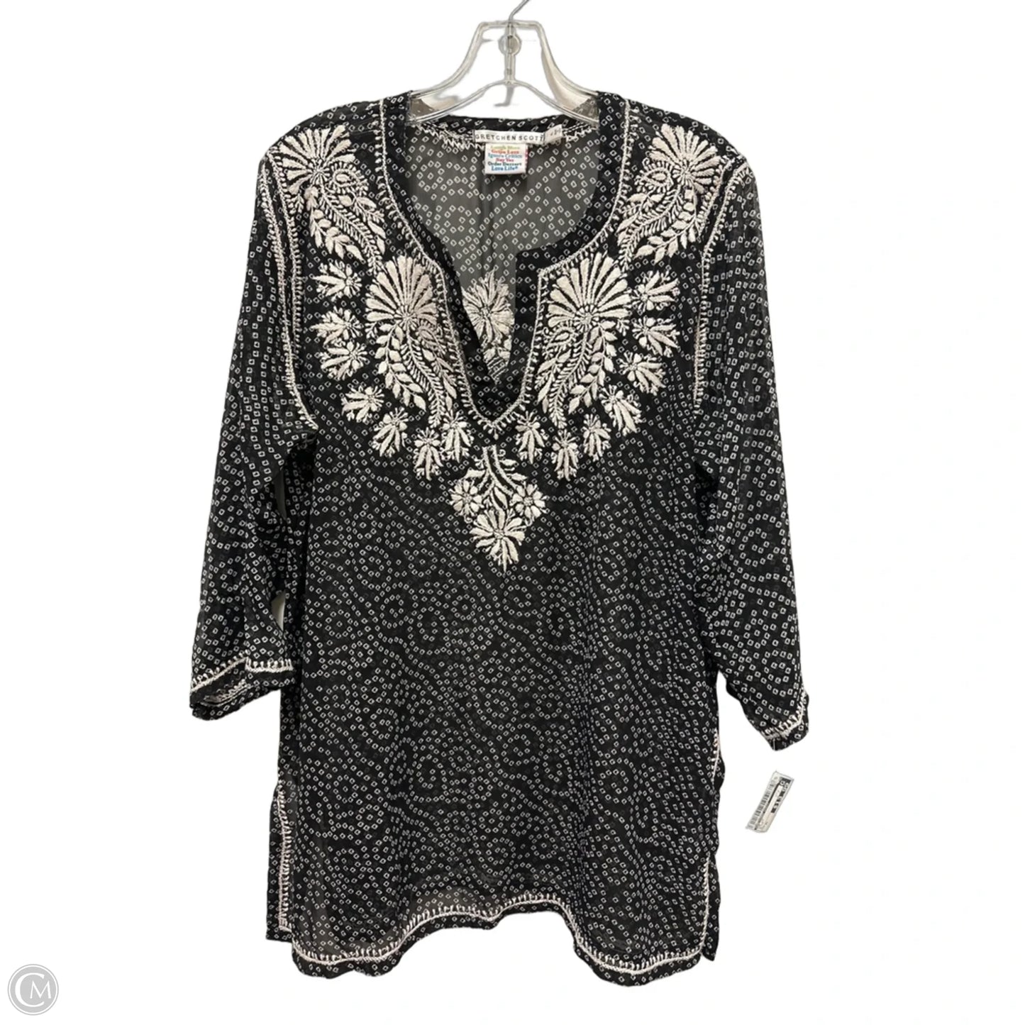 Top Long Sleeve By Gretchen Scott In Black, Size: Xl