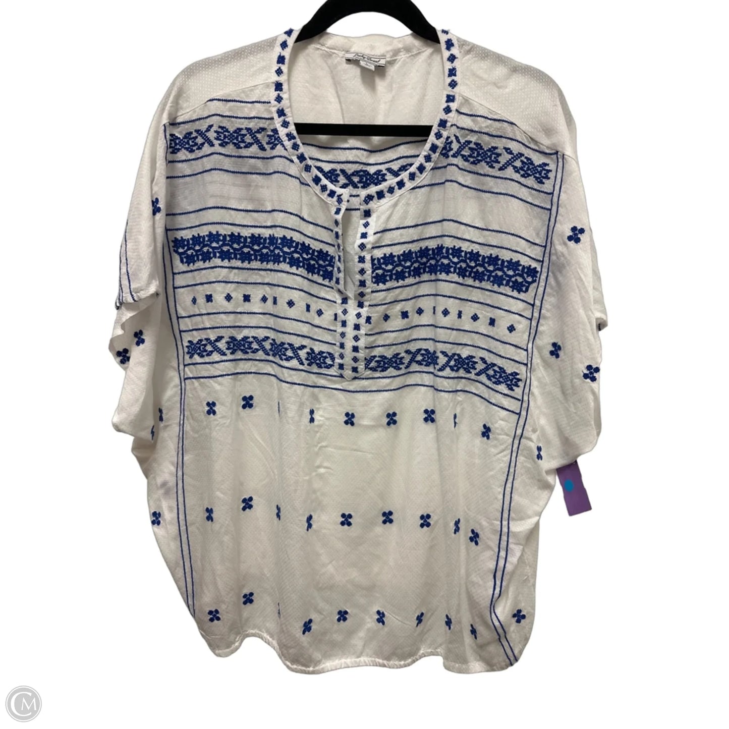 Top Short Sleeve By Lucky Brand In White, Size: L