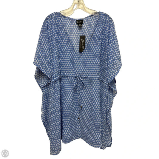 Swimwear Cover-up By Clothes Mentor In Blue, Size: Osfm